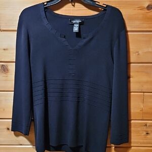 Cable & Gauge | Black Long Sleeve Top | Medium